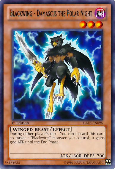 Blackwing - Damascus the Polar Night [CBLZ-EN096] Rare Yu-Gi-Oh!