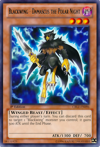 Blackwing - Damascus the Polar Night [CBLZ-EN096] Rare Yu-Gi-Oh!