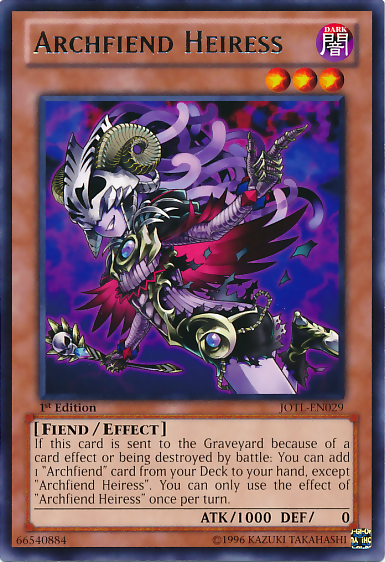 Archfiend Heiress [JOTL-EN029] Rare Yu-Gi-Oh!