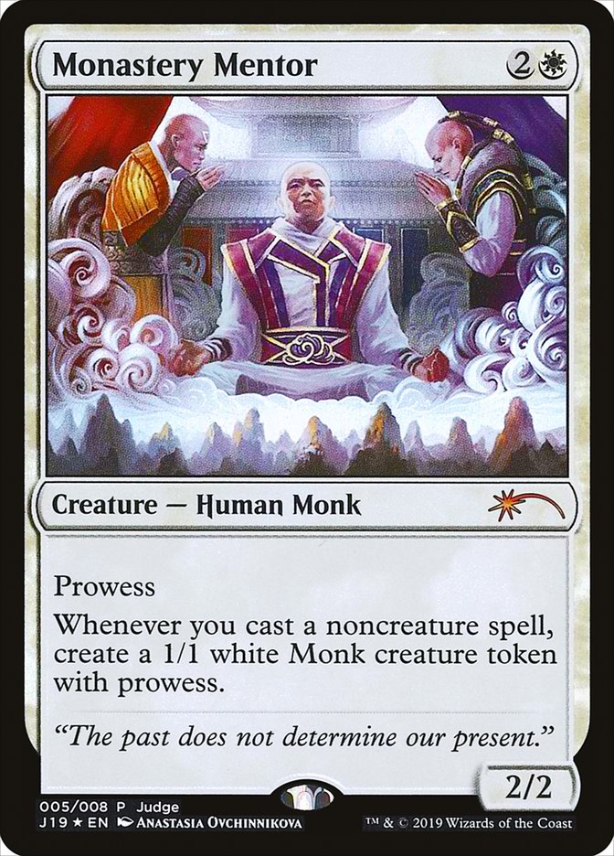 Monastery Mentor [Judge Gift Cards 2019] Magic: The Gathering
