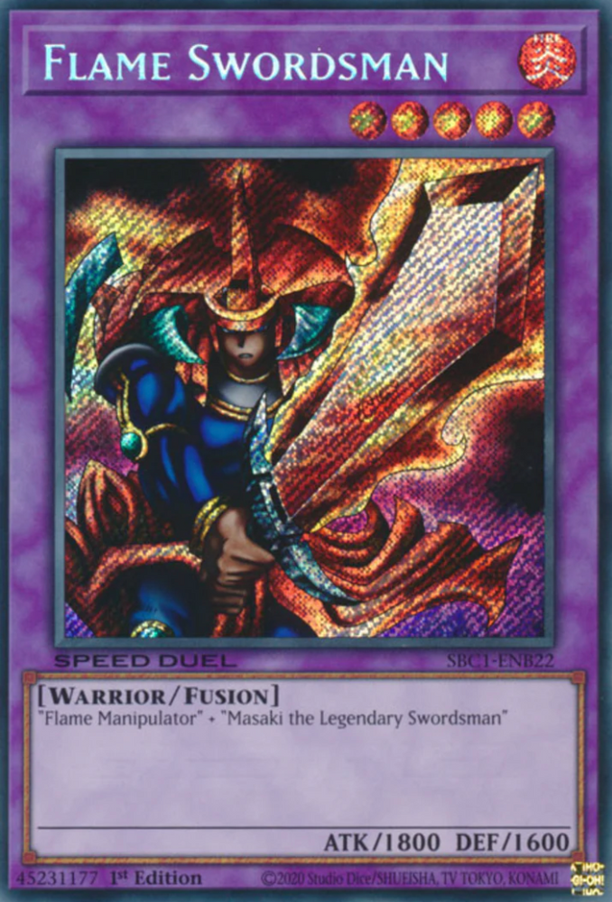Flame Swordsman [SBC1-ENB22] Secret Rare Yu-Gi-Oh!