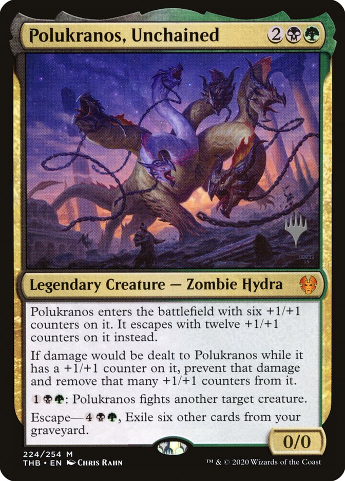 Polukranos, Unchained (Promo Pack) [Theros Beyond Death Promos] Magic: The Gathering
