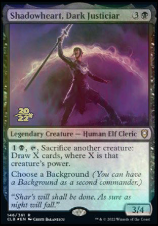 Shadowheart, Dark Justiciar [Commander Legends: Battle for Baldur's Gate Prerelease Promos] Magic: The Gathering