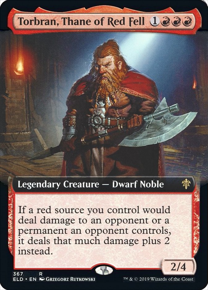 Torbran, Thane of Red Fell (Extended Art) [Throne of Eldraine] Magic: The Gathering