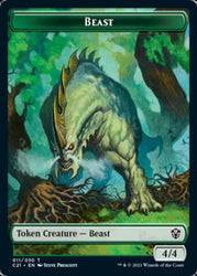 Beast (011) // Insect Double-Sided Token [Commander 2021 Tokens] Magic: The Gathering