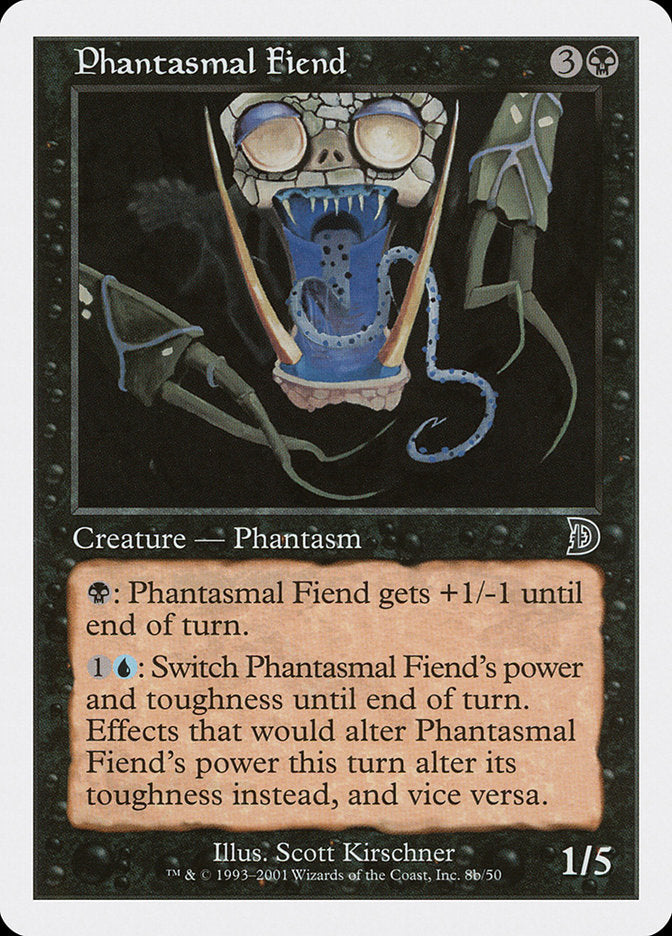 Phantasmal Fiend (Black Background) [Deckmasters] Magic: The Gathering