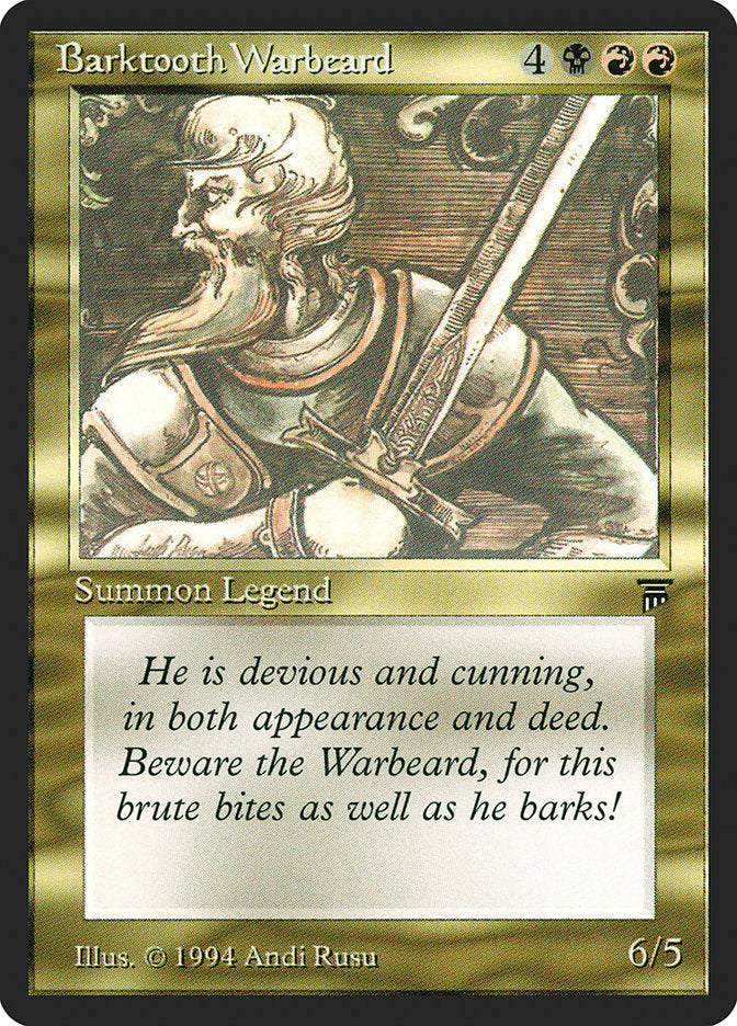 Barktooth Warbeard [Legends] Magic: The Gathering