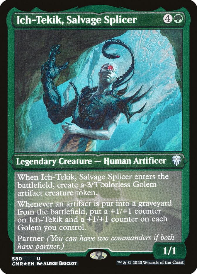 Ich-Tekik, Salvage Splicer (Etched) [Commander Legends] Magic: The Gathering