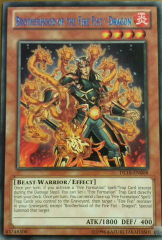 Brotherhood of the Fire Fist - Dragon (Blue) [DL18-EN008] Rare Yu-Gi-Oh!