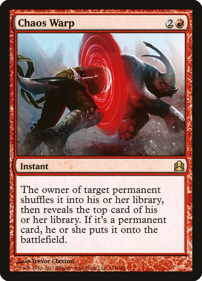 Chaos Warp [Commander 2011] Magic: The Gathering
