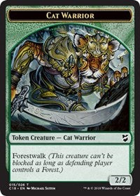 Cat Warrior // Thopter (026) Double-Sided Token [Commander 2018 Tokens] Magic: The Gathering