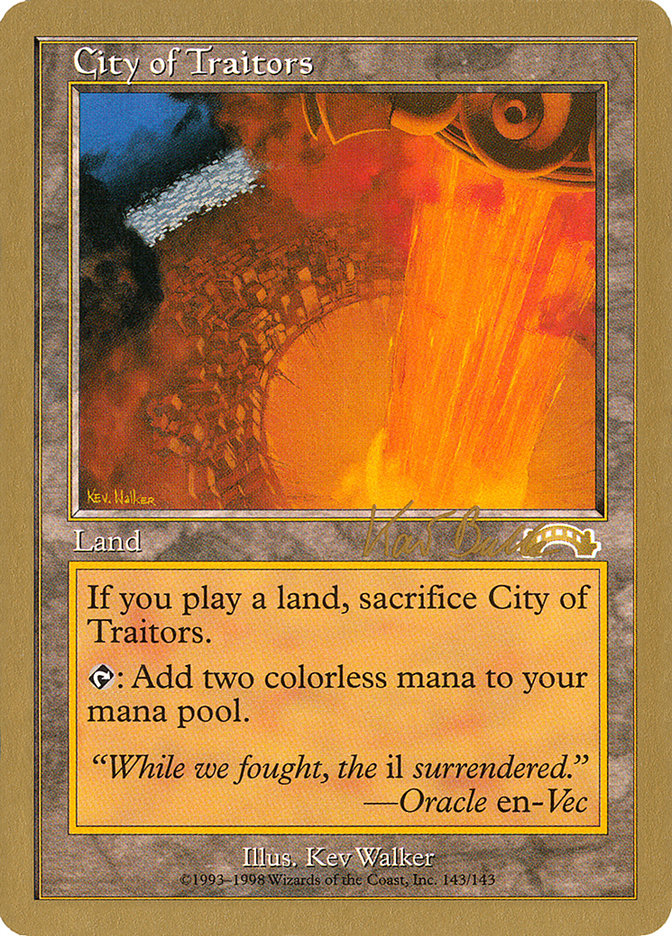 City of Traitors (Kai Budde) [World Championship Decks 1999] Magic: The Gathering