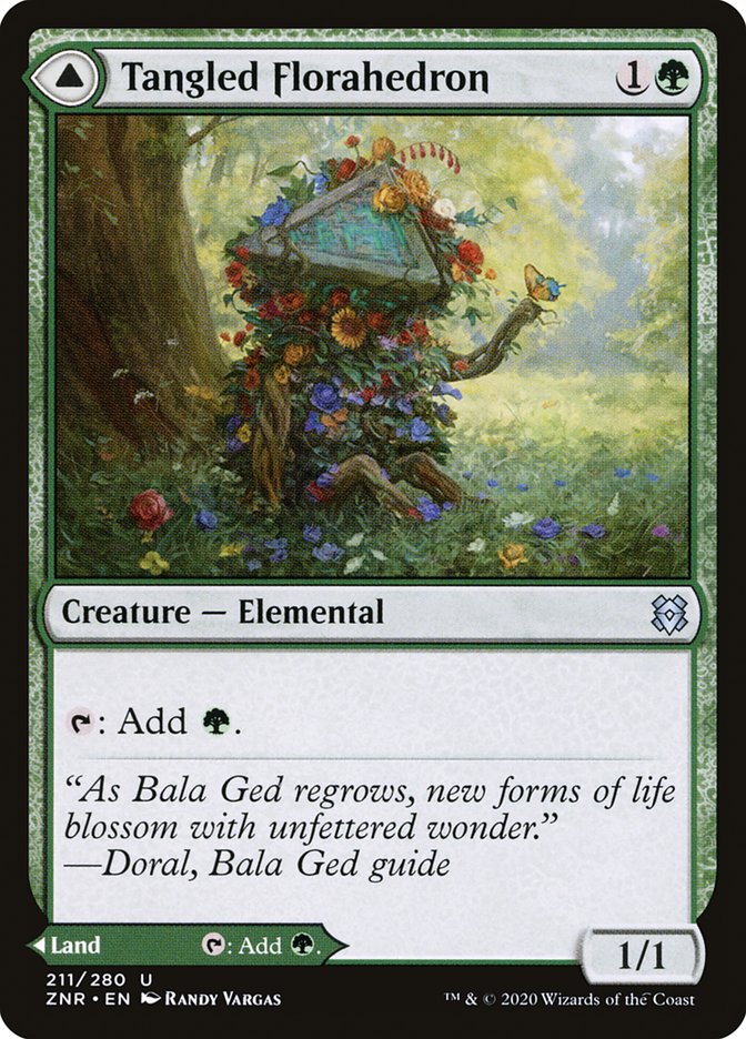 Tangled Florahedron // Tangled Vale [Zendikar Rising] Magic: The Gathering