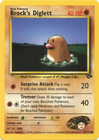 Brock's Diglett (67/132) [Gym Challenge Unlimited] Pokémon