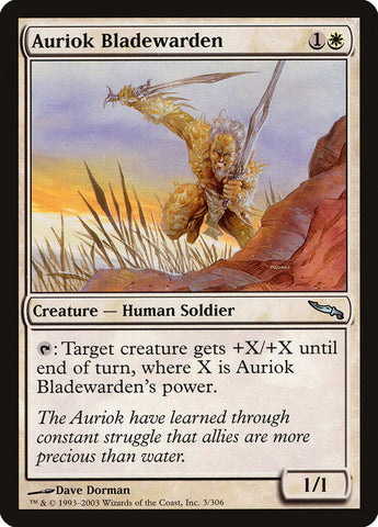 Auriok Bladewarden [Mirrodin] Magic: The Gathering