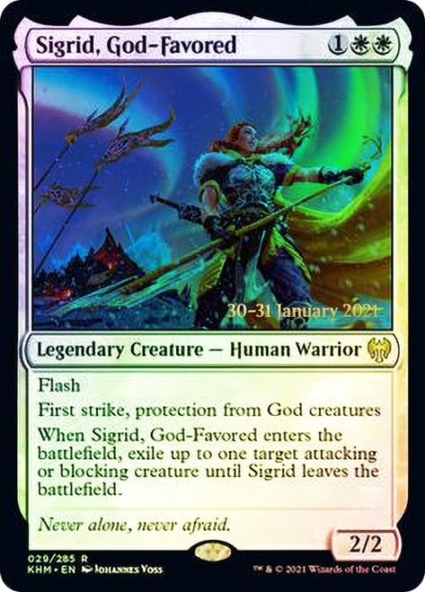Sigrid, God-Favored [Kaldheim Prerelease Promos] Magic: The Gathering
