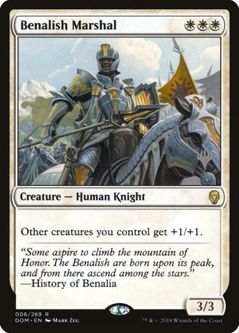 Benalish Marshal (Promo Pack) [Dominaria Promos] Magic: The Gathering