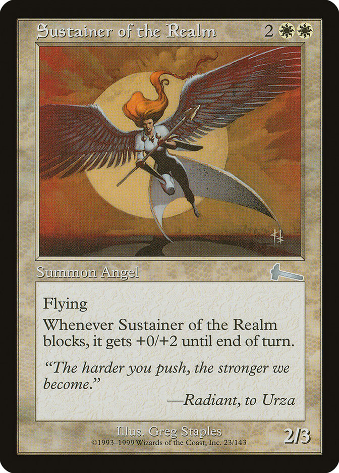Sustainer of the Realm [Urza's Legacy] Magic: The Gathering