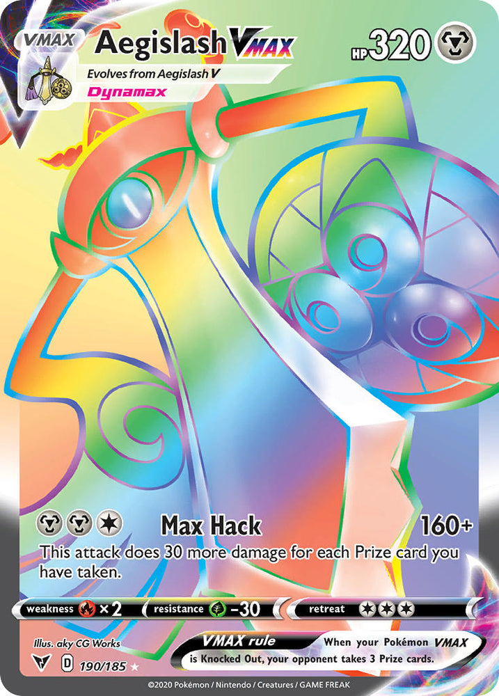 Aegislash VMAX (190/185) [Sword & Shield: Vivid Voltage] Pokémon