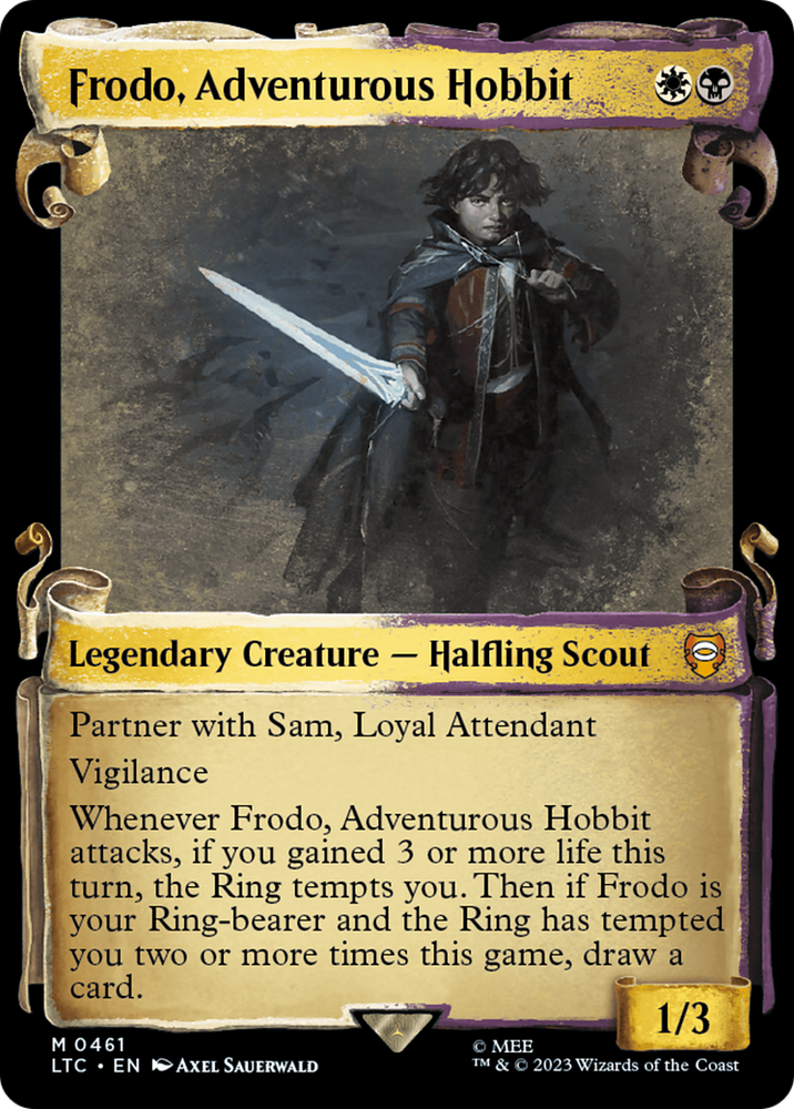 Frodo, Adventurous Hobbit [The Lord of the Rings: Tales of Middle-Earth Commander Showcase Scrolls] Magic: The Gathering