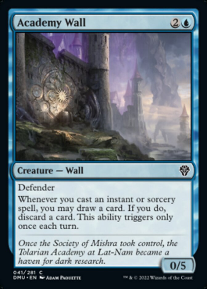 Academy Wall [Dominaria United] Magic: The Gathering