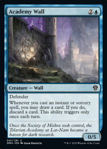 Academy Wall [Dominaria United] Magic: The Gathering