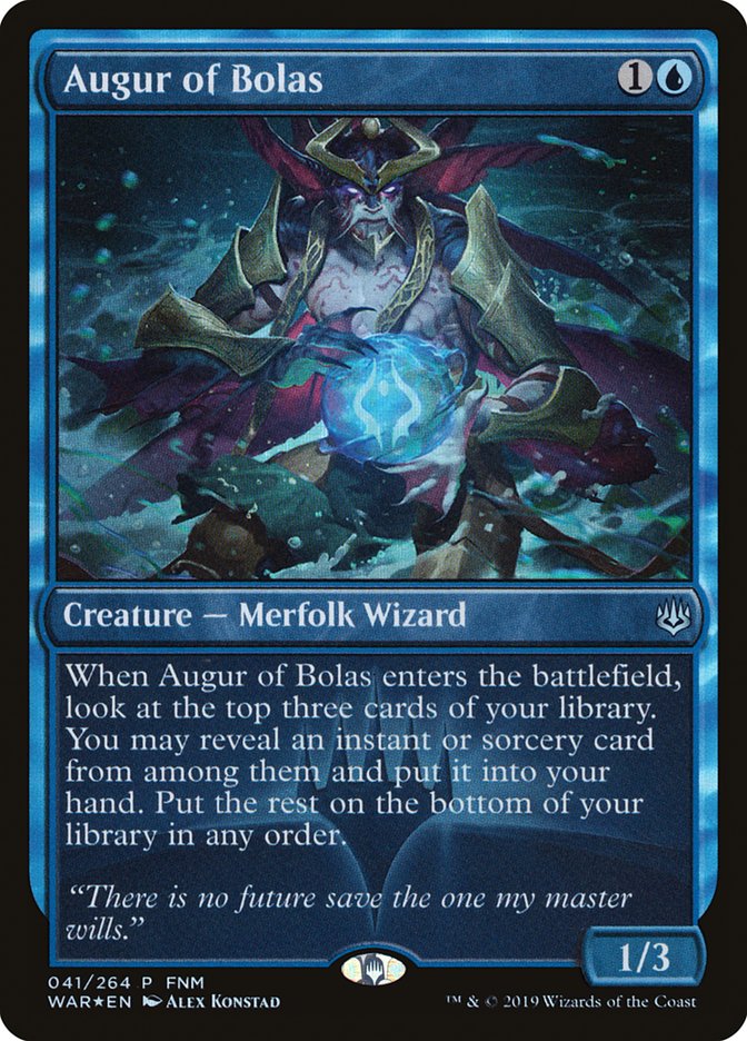 Augur of Bolas (FNM) [War of the Spark Promos] Magic: The Gathering