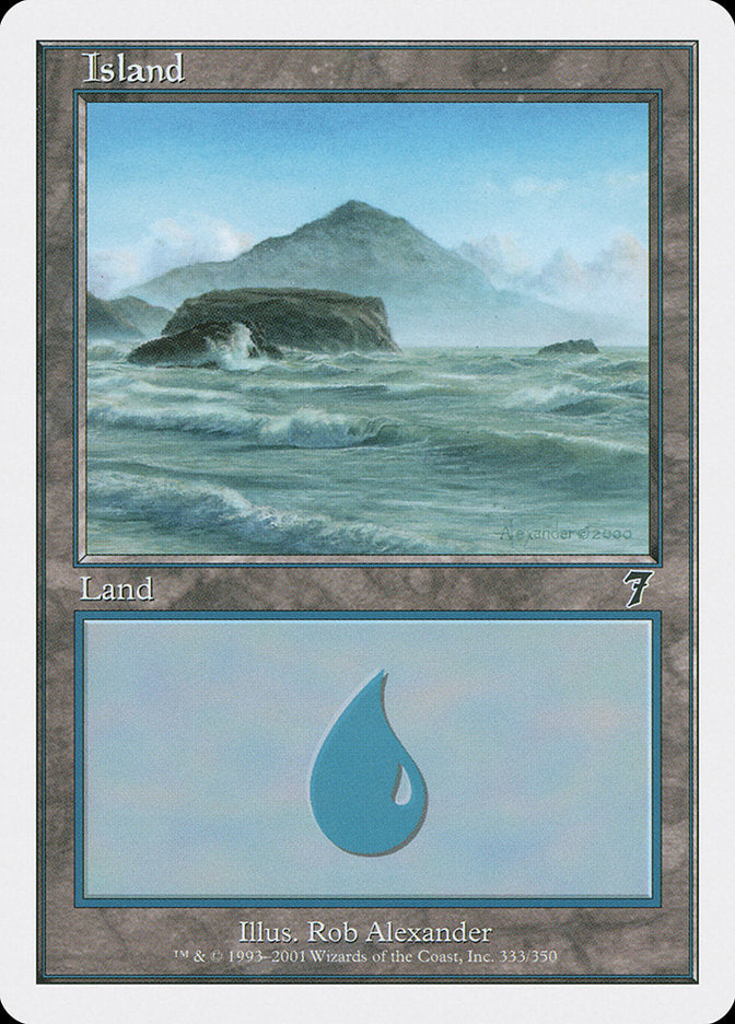 Island (333) [Seventh Edition] Magic: The Gathering