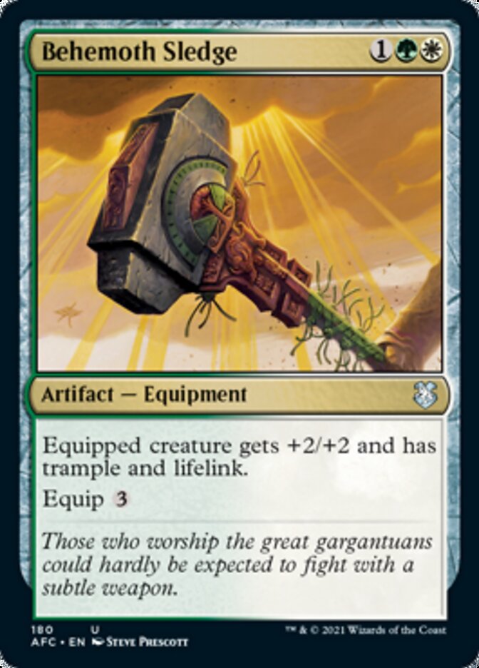 Behemoth Sledge [Dungeons & Dragons: Adventures in the Forgotten Realms Commander] Magic: The Gathering