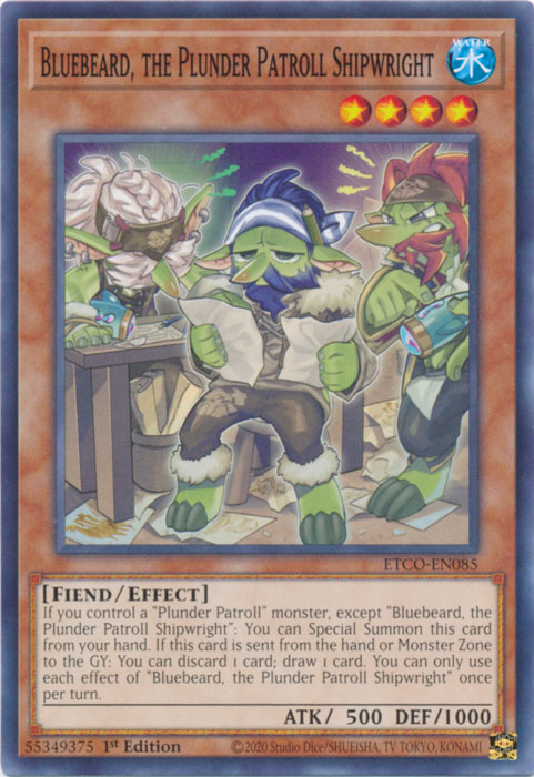 Bluebeard, the Plunder Patroll Shipwright [ETCO-EN085] Common Yu-Gi-Oh!