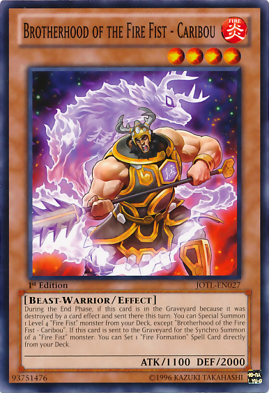 Brotherhood of the Fire Fist - Caribou [JOTL-EN027] Common Yu-Gi-Oh!