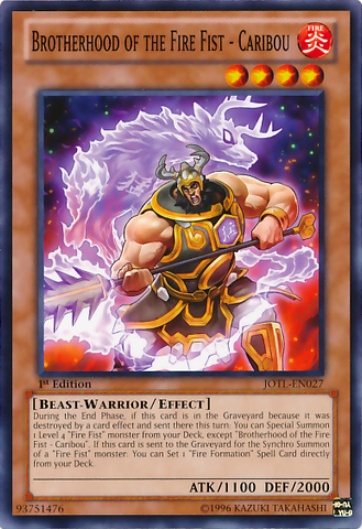 Brotherhood of the Fire Fist - Caribou [JOTL-EN027] Common Yu-Gi-Oh!