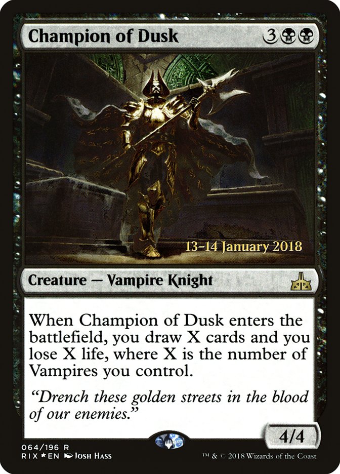 Champion of Dusk [Rivals of Ixalan Prerelease Promos] Magic: The Gathering
