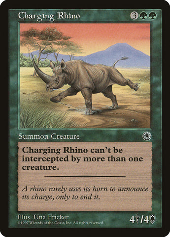 Charging Rhino [Portal] Magic: The Gathering