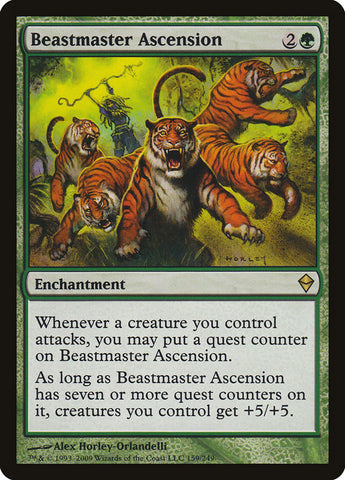 Beastmaster Ascension [Zendikar] Magic: The Gathering