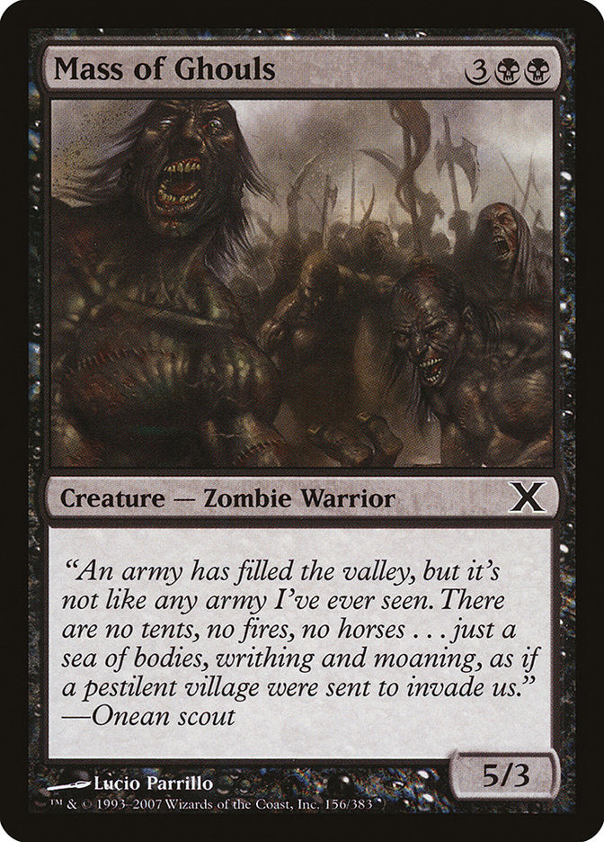 Mass of Ghouls [Tenth Edition] Magic: The Gathering