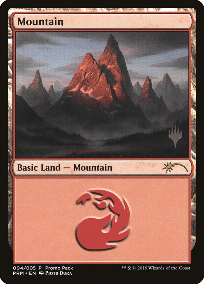 Mountain (4) [Core Set 2020 Promo Pack] Magic: The Gathering