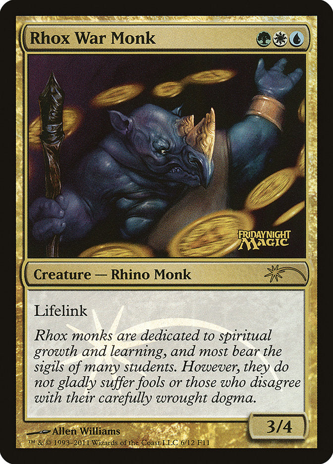 Rhox War Monk [Friday Night Magic 2011] Magic: The Gathering