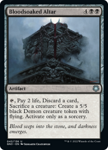 Bloodsoaked Altar [Game Night: Free-for-All] Magic: The Gathering