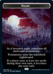 Day // Night Double-Sided Token [Innistrad: Crimson Vow Tokens] Magic: The Gathering