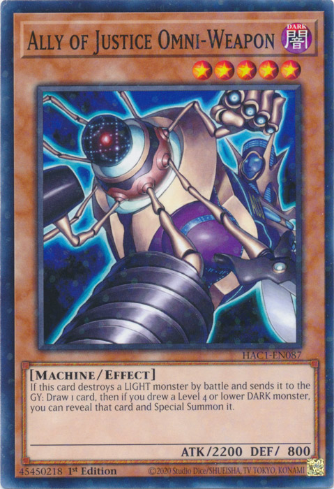 Ally of Justice Omni-Weapon (Duel Terminal) [HAC1-EN087] Common Yu-Gi-Oh!