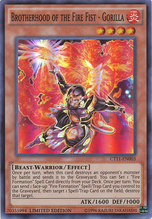 Brotherhood of the Fire Fist - Gorilla [CT11-EN003] Super Rare Yu-Gi-Oh!