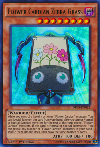 Flower Cardian Zebra Grass [DRL3-EN032] Ultra Rare Yu-Gi-Oh!