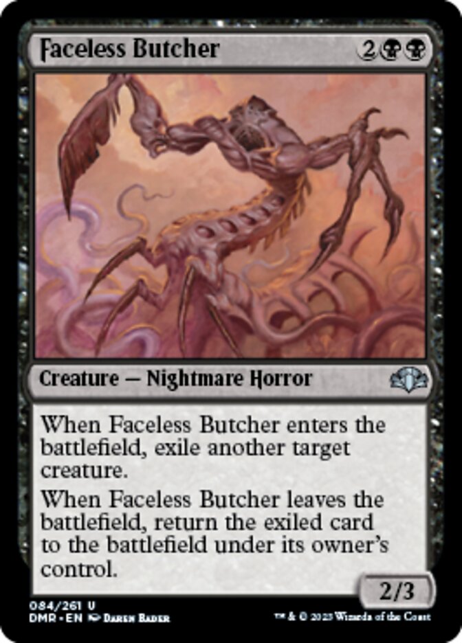 Faceless Butcher [Dominaria Remastered] Magic: The Gathering