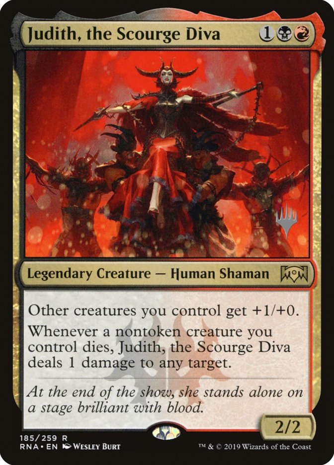 Judith, the Scourge Diva (Promo Pack) [Ravnica Allegiance Promos] Magic: The Gathering