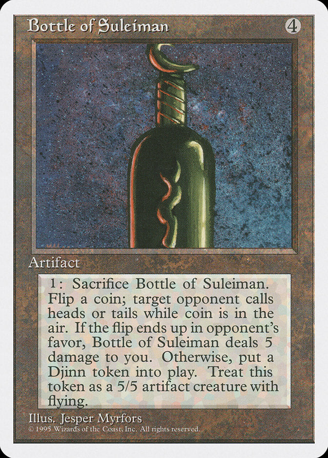 Bottle of Suleiman [Fourth Edition] Magic: The Gathering
