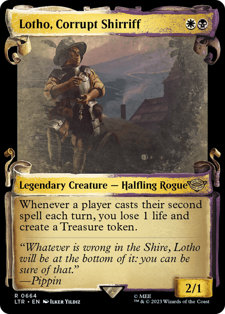 Lotho, Corrupt Shirriff [The Lord of the Rings: Tales of Middle-Earth Showcase Scrolls] Magic: The Gathering