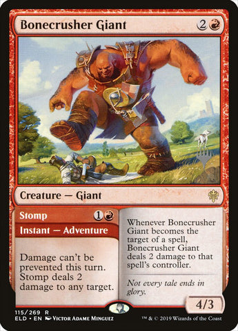 Bonecrusher Giant // Stomp (Promo Pack) [Throne of Eldraine Promos] Magic: The Gathering