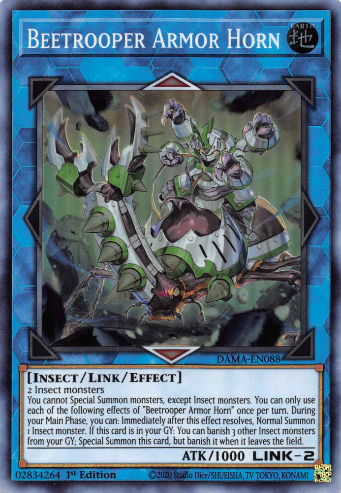 Beetrooper Armor Horn [DAMA-EN088] Super Rare Yu-Gi-Oh!