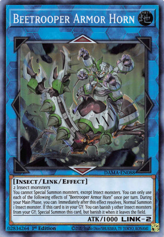 Beetrooper Armor Horn [DAMA-EN088] Super Rare Yu-Gi-Oh!